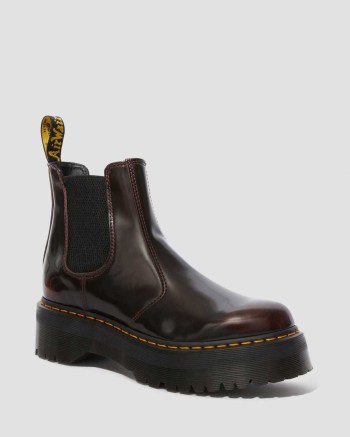 Dr Martens 2976 Arcadia Platform Chelsea Cizmy Panske Ruzove Červené | 2547-TXWBE